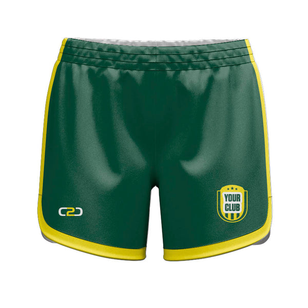 Custom Boomers HP Ladies Girls Curve Shorts 13CM Front View