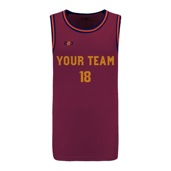 Custom CAVALIERS HP Split Basketball Singlet Front View