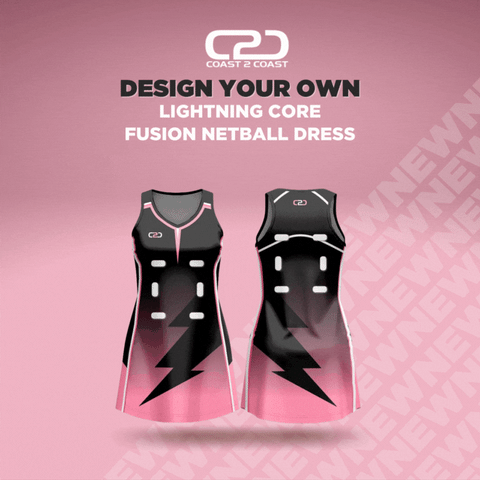 Struck Core Fusion Netball Dress V Neck Custom Design Your Own
